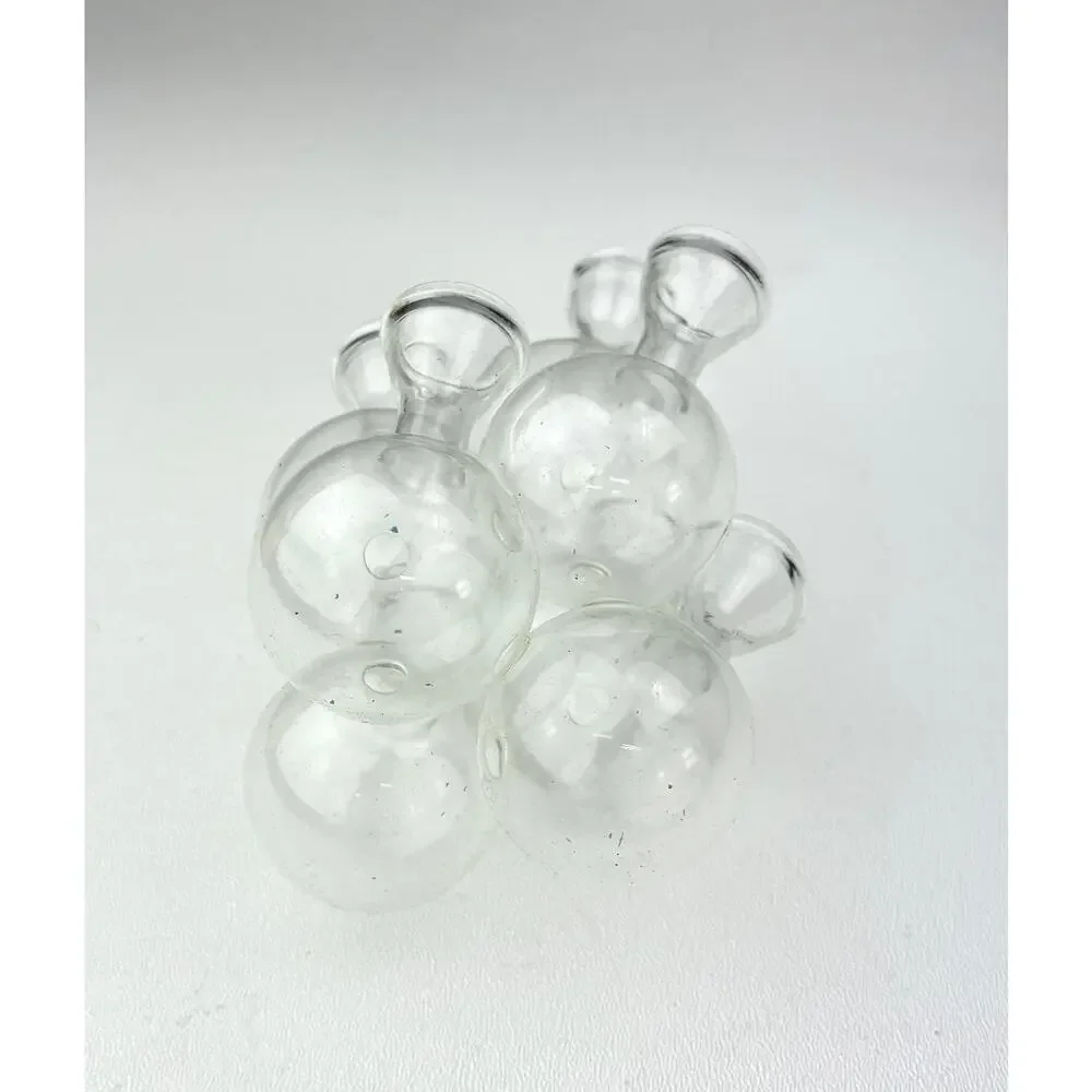 Vtg 7 Cluster Glass Bulb Vase Propagation Station Flower Floral Arranger & Box